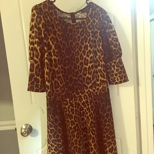 Leopard print skater dress from Ashley Stewart